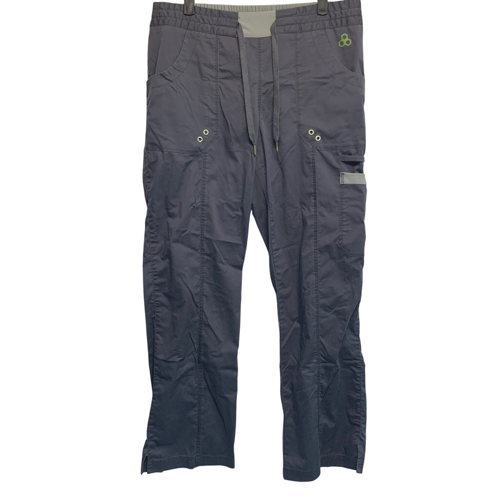 Antidote Scrub Pants Large Gray Cargo Utility Drawstring Waist Style 210 Pockets